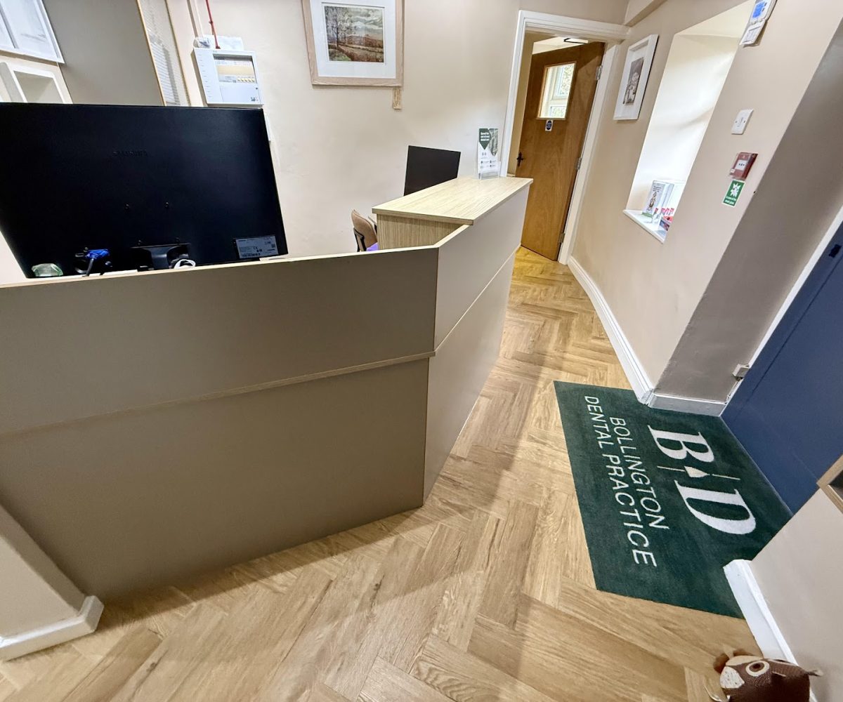 Reception at Bollington Dental Practice